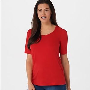 Susan Graver Liquid Knit U-Neck Top